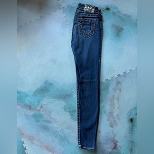 True Religion Jean Leggings w/ White Threading • Great Stretch ! - Pre-Loved